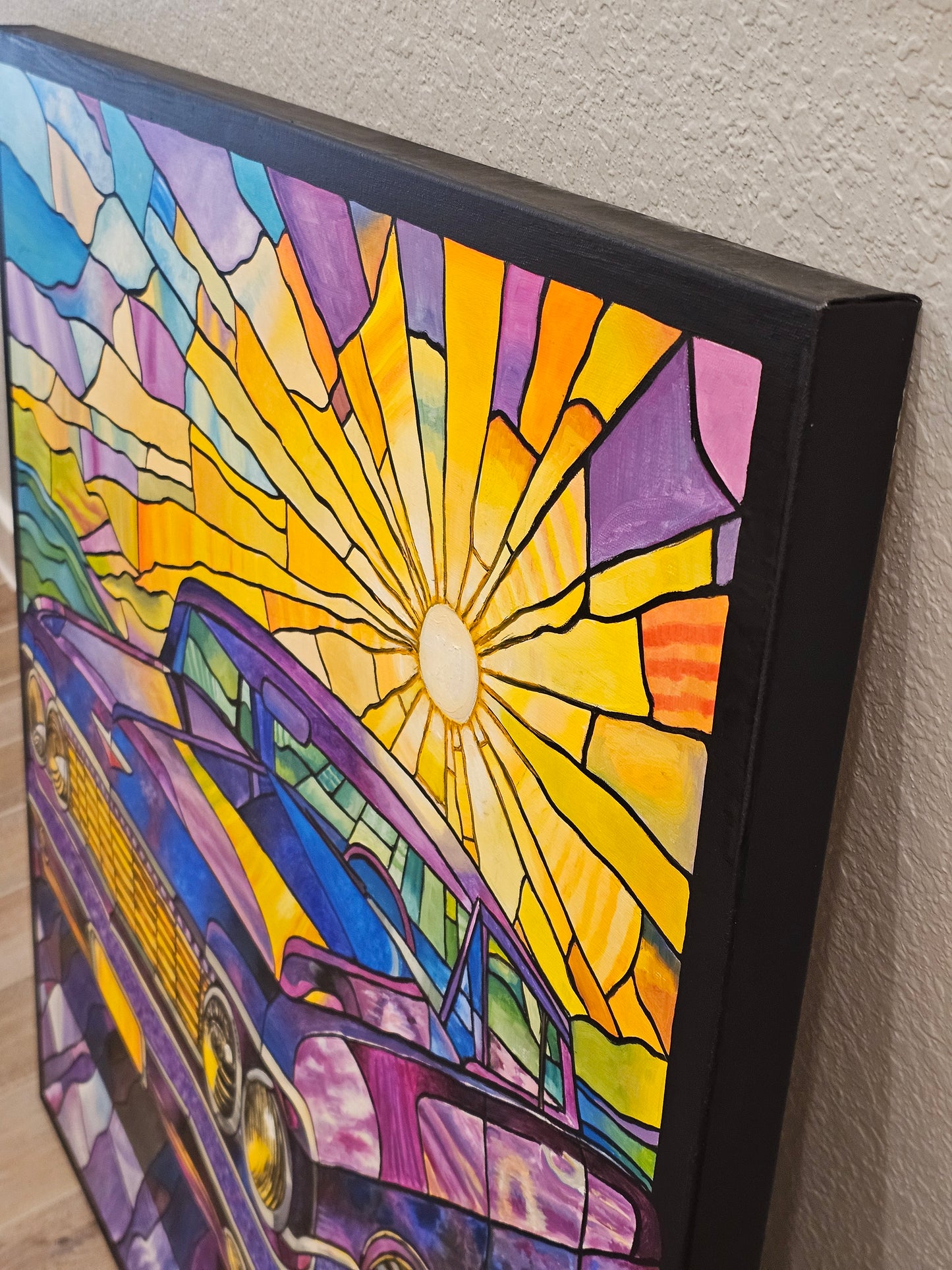 Stained Lowrider - Original 36x36in. Oil Painting