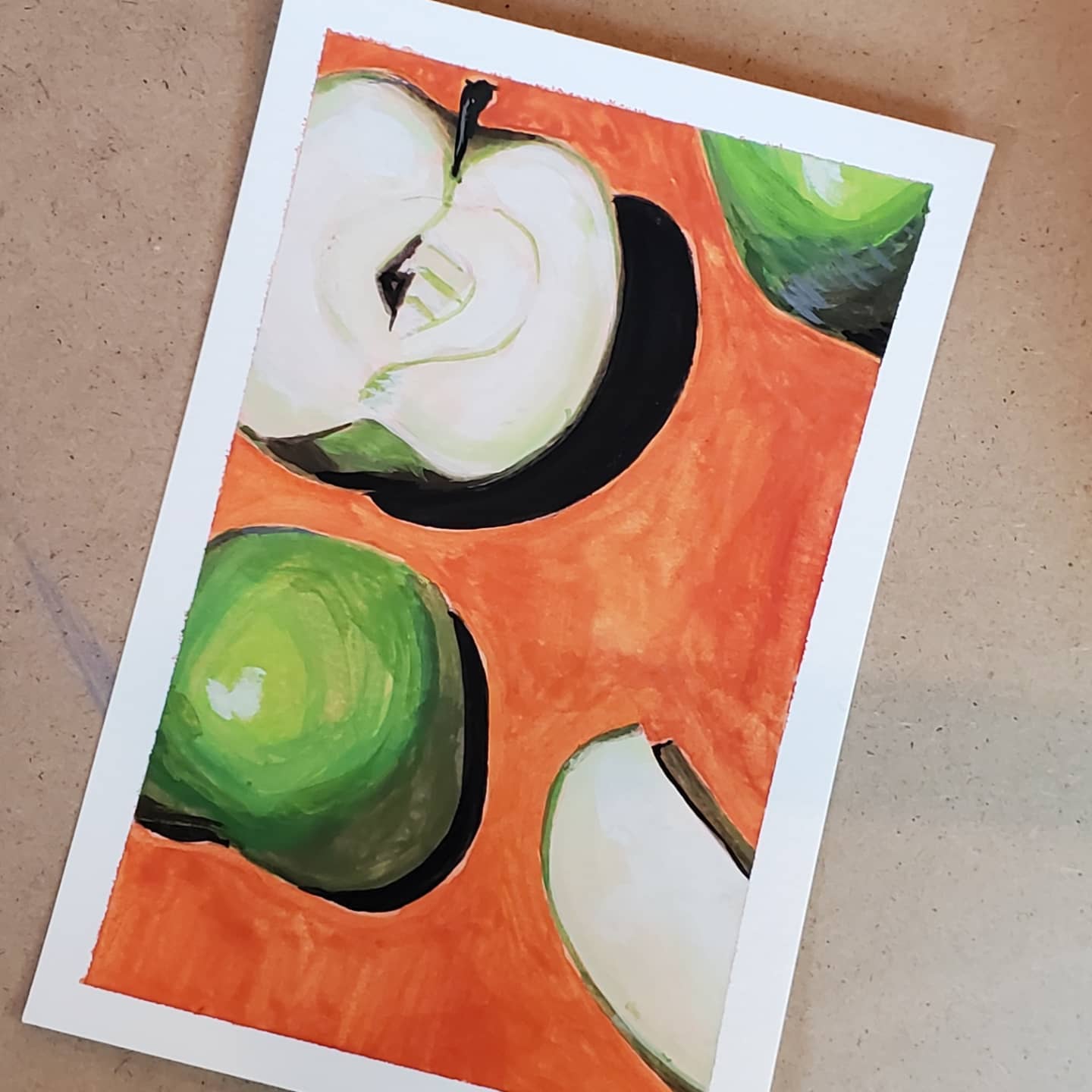 About Them Apples - Original 6x4in. Gouache Painting