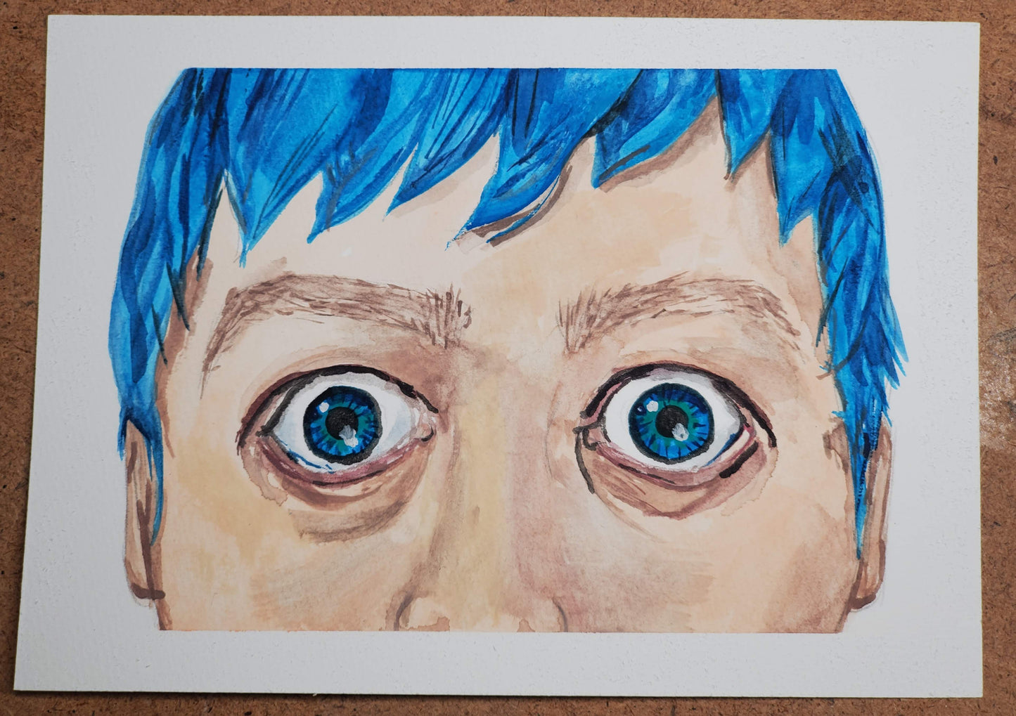 Buggy Punk Blue - Original 5x7in. Gouache Painting