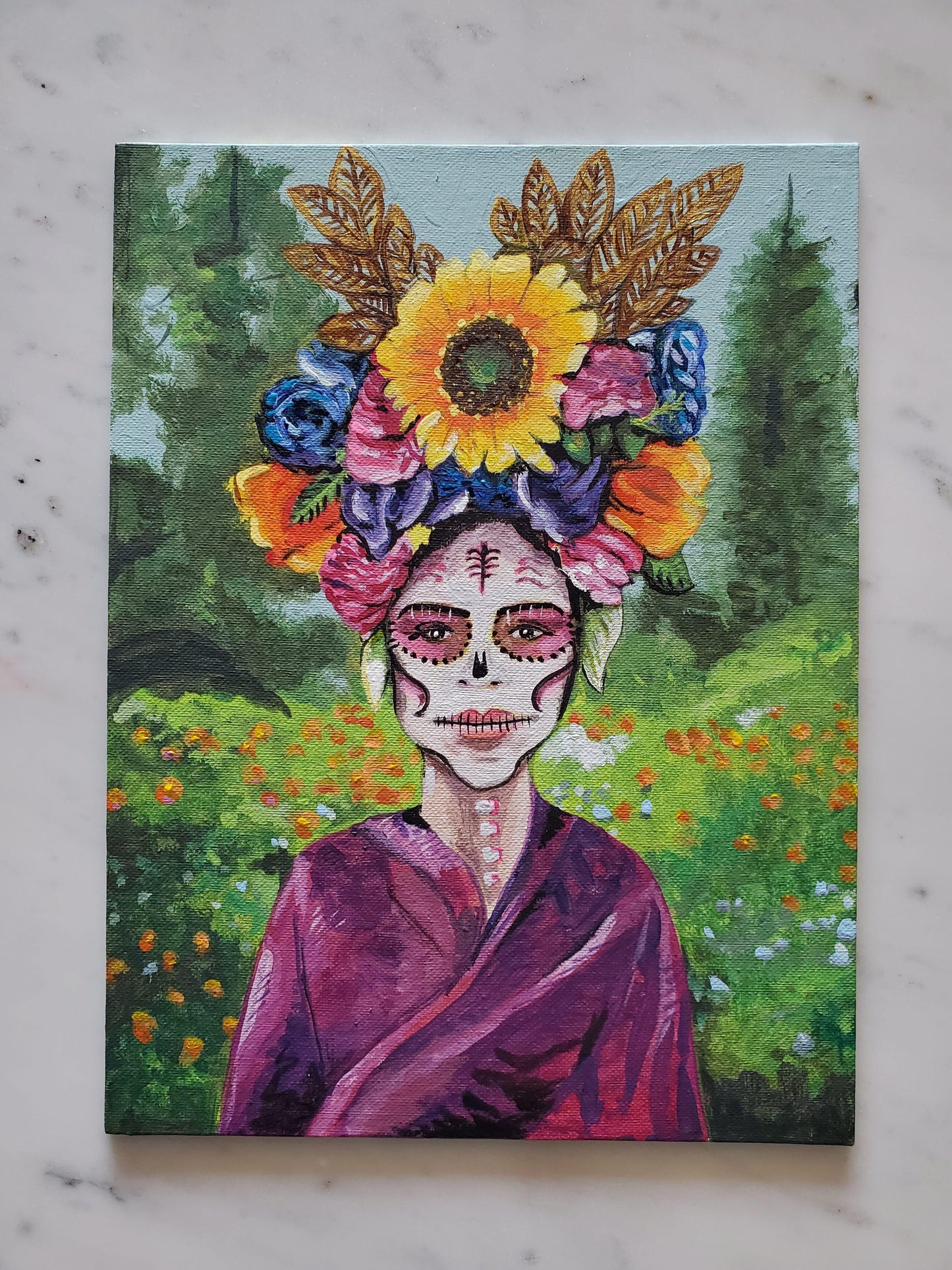 Día de los Muertos - Original 12x9in. Acrylic Painting