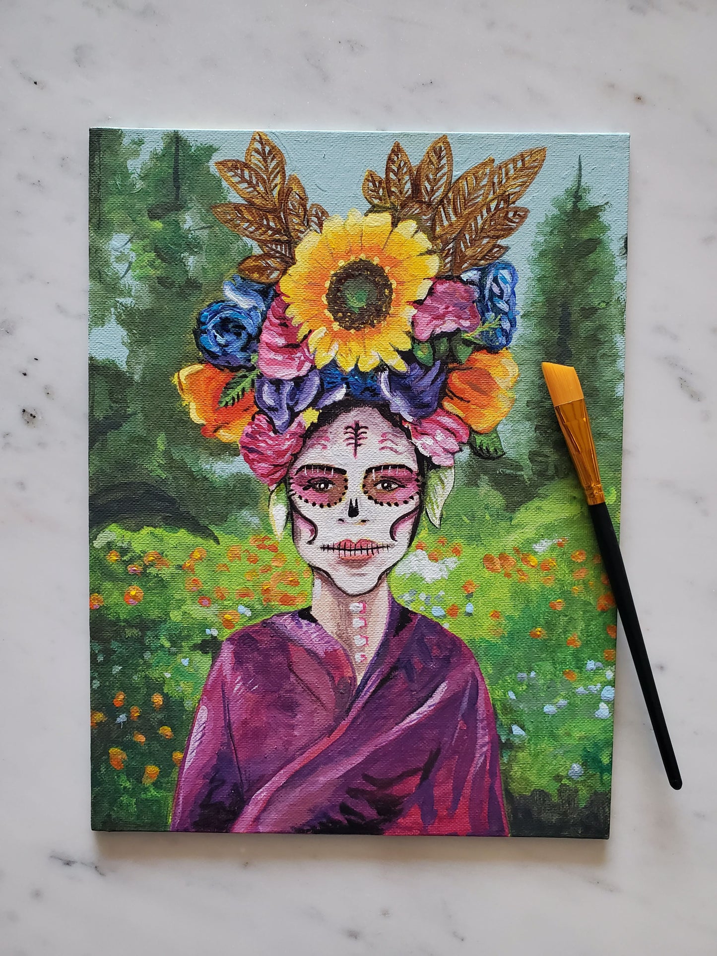 Día de los Muertos - Original 12x9in. Acrylic Painting