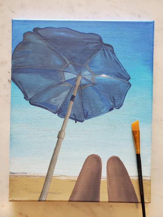 Beach Knees - Original 14x11in. Acrylic Painting