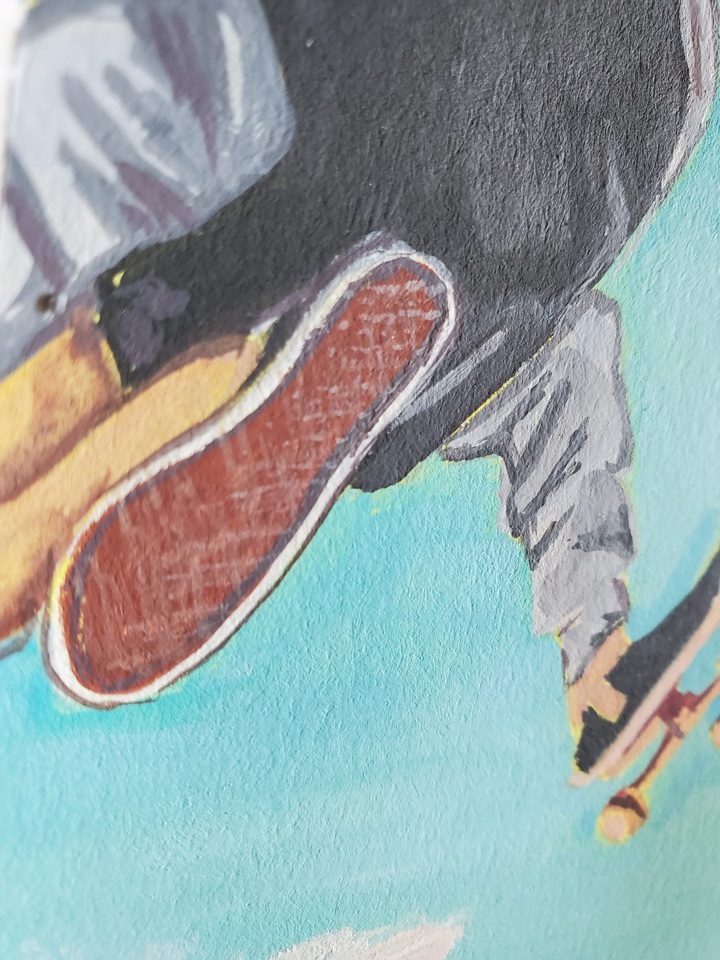 Skate Air - Original 7x5in Gouache Painting