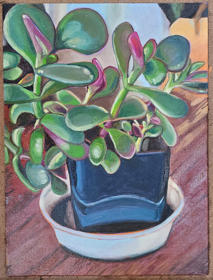 Tiny Jade - Original 9x12in Oil Painting