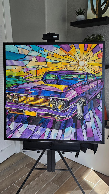 Stained Lowrider - Original 36x36in. Oil Painting