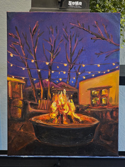 Taos Twinkle - Original 14x11in Oil Painting