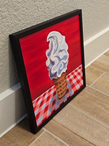 Soft Serve - Original 12x12in Oil Painting