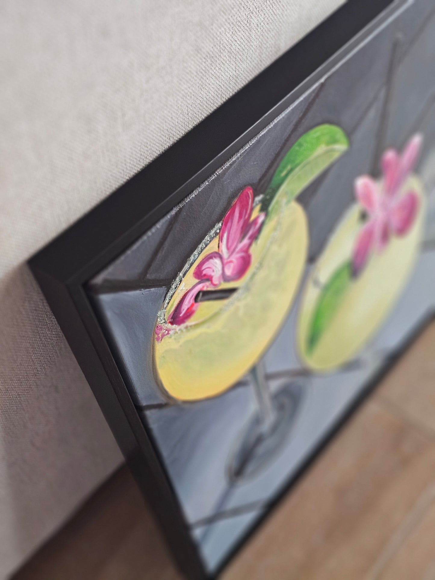 Vivo (Frosty Margaritas) - Original 16x16in. Oil Painting