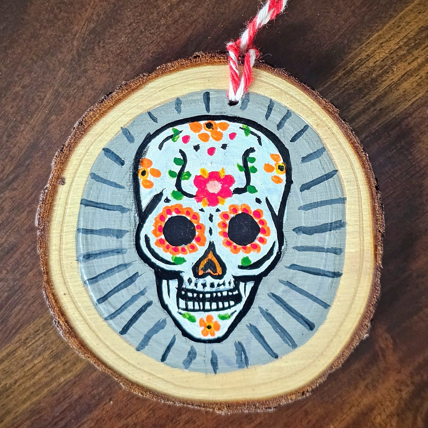Sugar Skull  - Handpainted Original Ornament