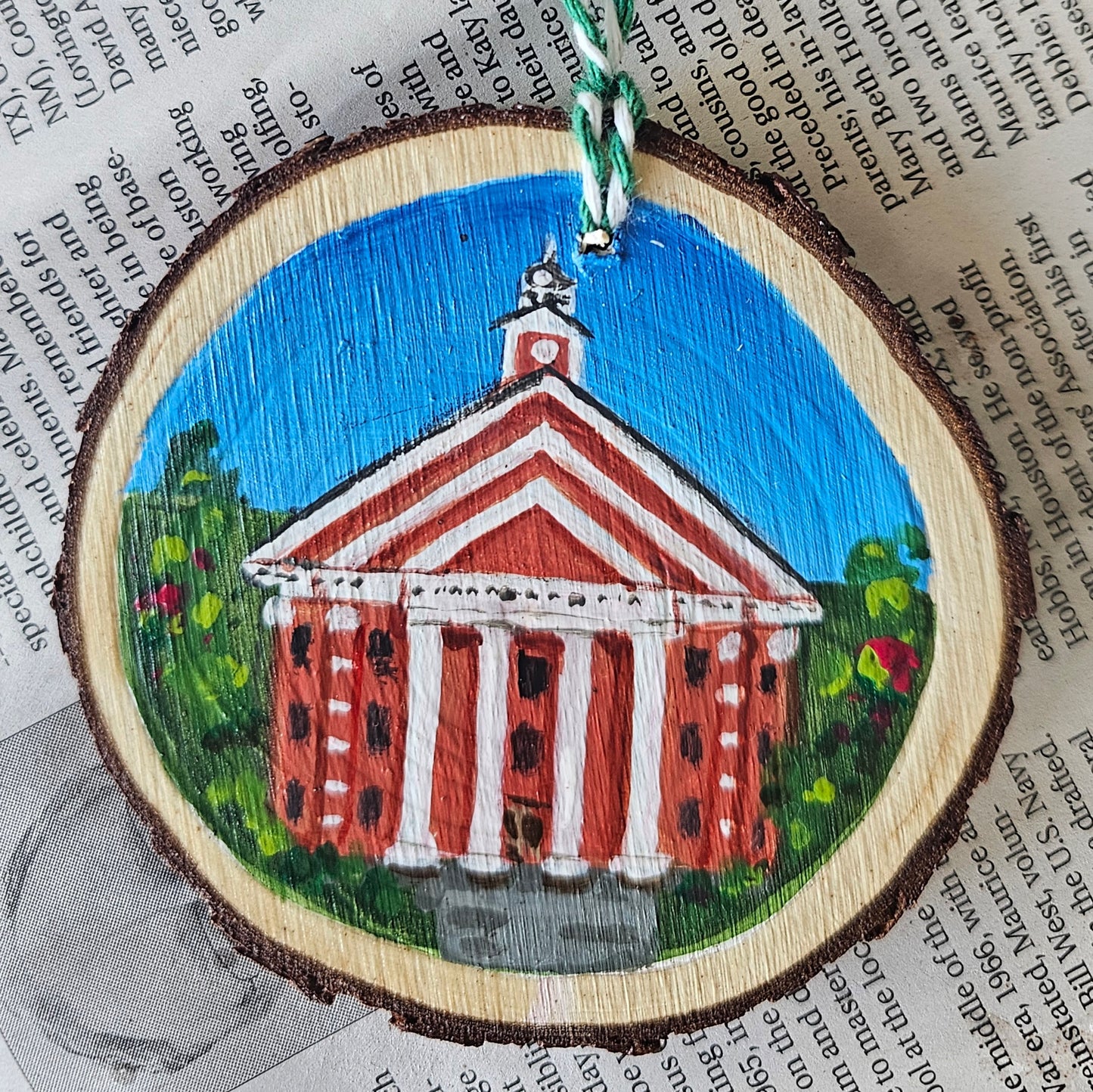 Katy, Texas City Hall - Handpainted Original Ornament