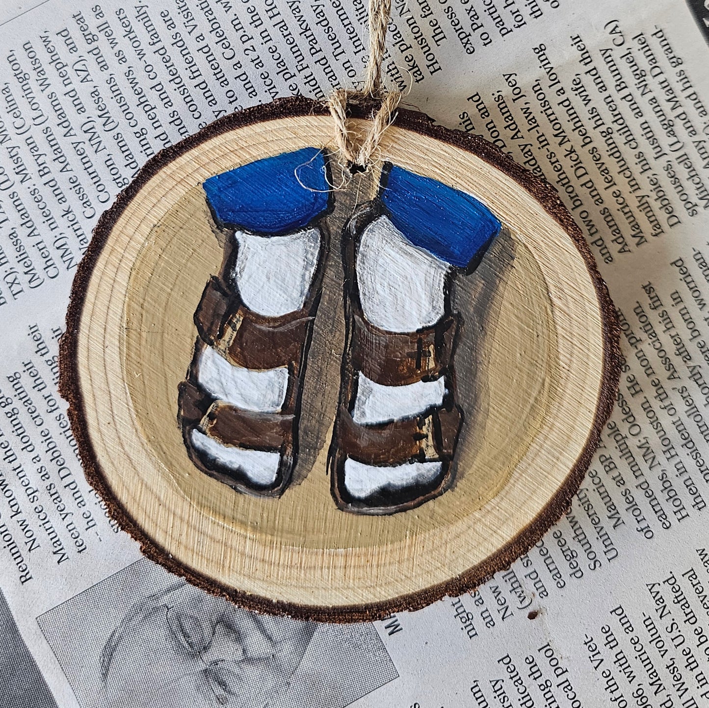 Socks & Sandals - Handpainted Original Ornament