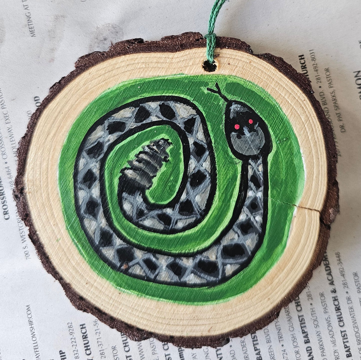 Texas Rattler - Handpainted Original Ornament