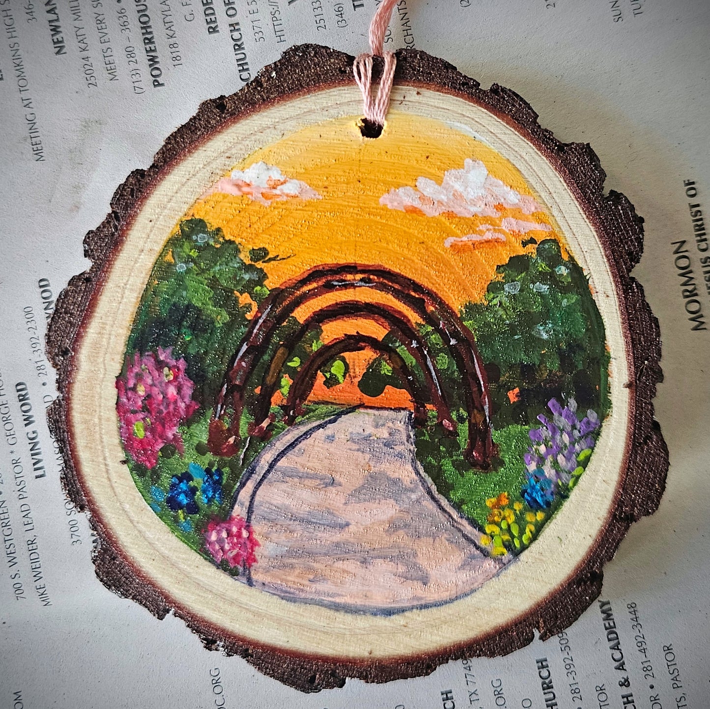 Cane Island Arches  - Handpainted Original Ornament