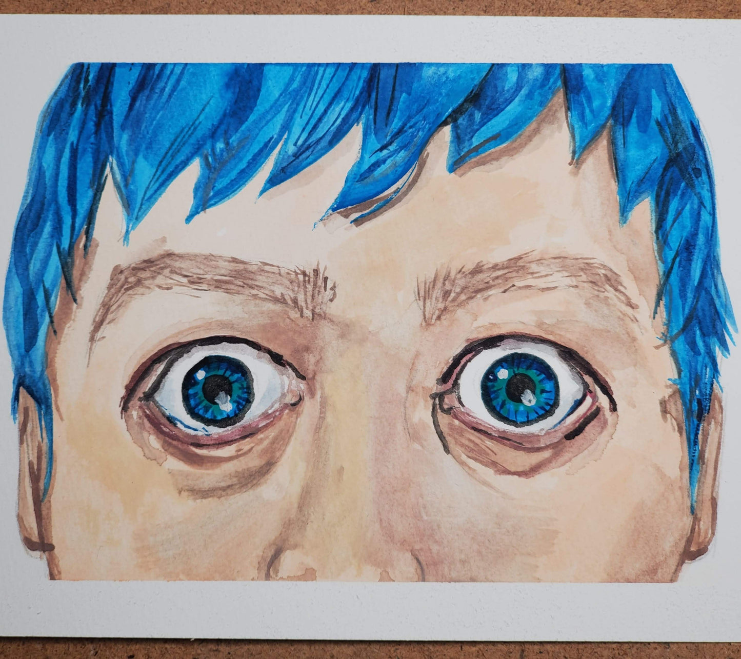 Buggy Punk Blue - Original 5x7in. Gouache Painting