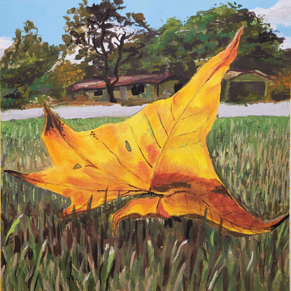 Fall in Austin - Original 9x9in. Acrylic Painting