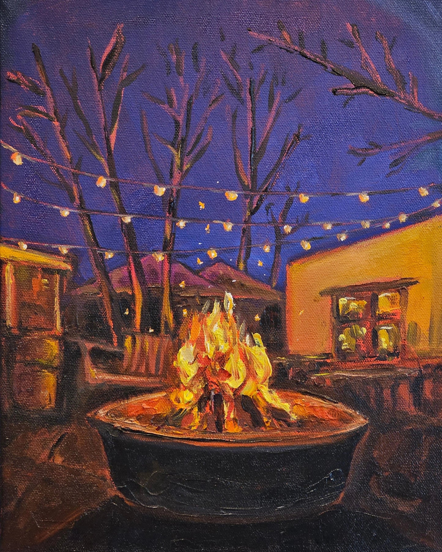 Taos Twinkle - Original 14x11in Oil Painting